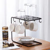 Modern Space-Saving Mug Organizer with Smooth Hooks for Kitchen