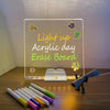 LED Light-Up Writing Board |Colorful DIY Notes & Erasable Neon Pens