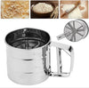 Stainless Steel Flour Sifter with One Hand Press Crank
