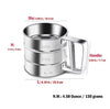 Stainless Steel Flour Sifter with One Hand Press Crank