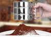 Stainless Steel Flour Sifter with One Hand Press Crank