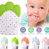 BABY SILICONE TEETHING MITTEN GLOVES NEWBORN