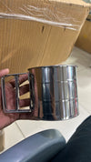 Stainless Steel Flour Sifter with One Hand Press Crank
